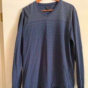 Van Heusen Essential End on End Long Sleeve V-Neck Sweater Size XL